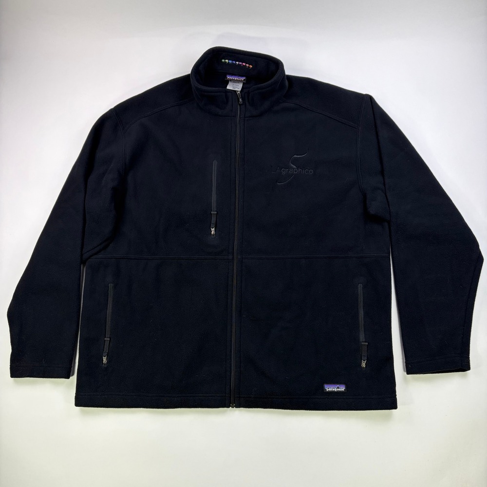 Patagonia Synchilla Full Zip Fleece Jacket Mens XXL Black LAgraphico Gorpcore